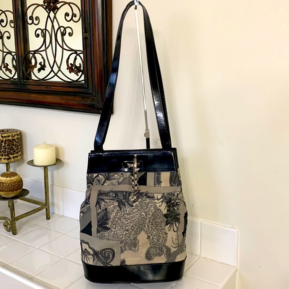 Salvatore Ferragamo Handbags - RARE. Hard to find….Salvatore Ferragamo nylon and patent shoulder bag